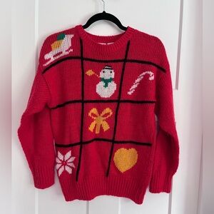 Vintage 80s ugly Christmas sweater small